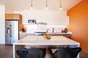 Sleek and fully-equipped kitchen