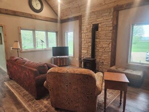 Living Room - Fireplace & TV