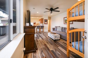 Soak up all the natural light from the large sliding glass door and windows