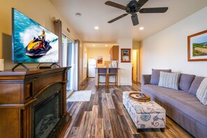 This beautifully restored 1 bedroom 2 bath suite sleeps 5