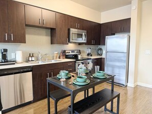 Fully equipped Kitchen, perfect for long-term stays.