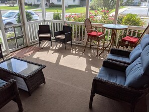 Screened porch facing 49th Street