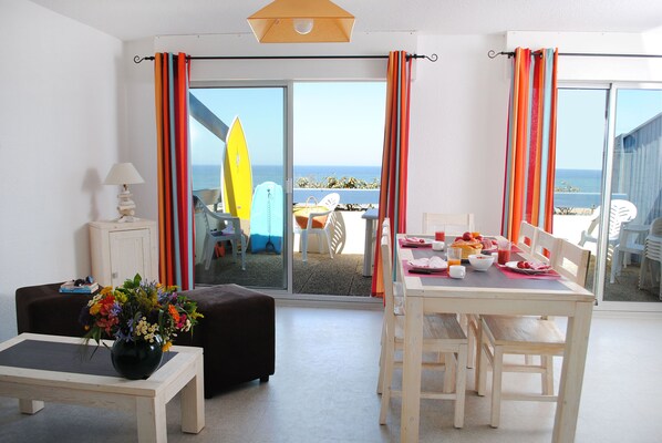 Please note that while a sea view is not guaranteed, the resort is conveniently located just 50 meters from the beach and offers direct access.