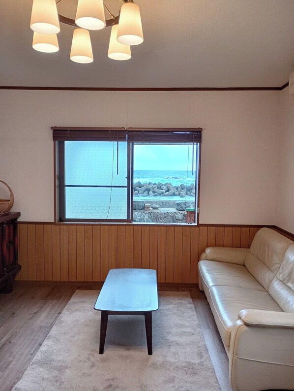 You can see the ocean from the Western-style rooms.