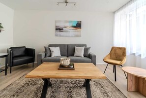 living room with coffee table