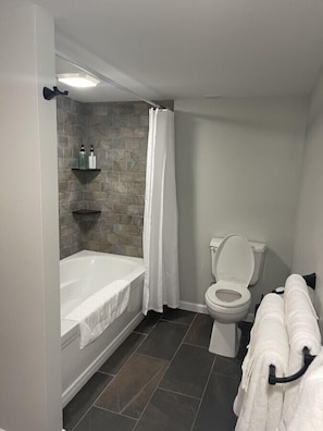 Private bathroom soaking tub