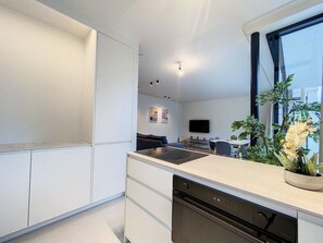 Fully equipped open kitchen