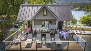 Boathouse upper level - perfect for enjoying the summer sun