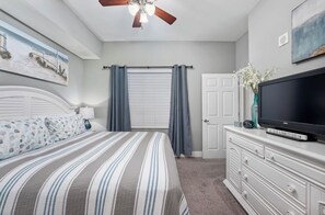 King bed in the master bedroom