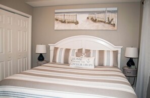 King bed in the master bedroom