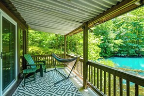 The Cabin sits on a bank with the best view of Maple Pond.