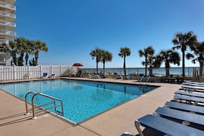 Beach side pool