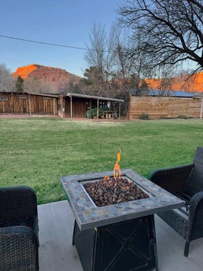 Sit back, relax, and enjoy those beautiful summer nights around the fire pit in the backyard!