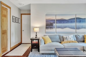 Extra wide couch. Extra bedding option