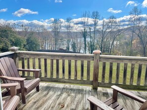 Back deck offers views of the Norris lake