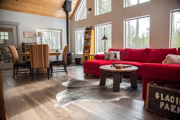 Airy living space with an abundance of natural light