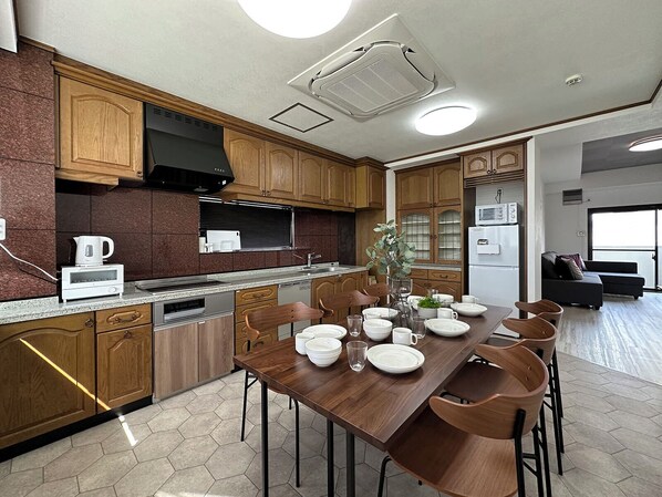 Large Dining and Kitchen Space