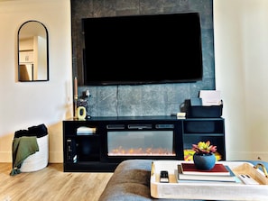 Cozy with an electric fireplace