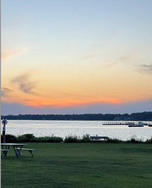 Walk a block up the road to catch beautiful sunsets over Lake Charlevoix in the Open Space! 
