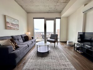 Comfortable living room with private balcony