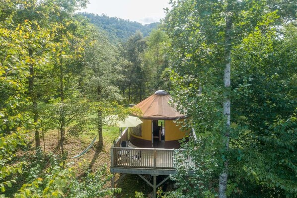 Forest escape: Glamping in style in a yurt hideaway.