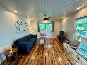 Living room with smart TV