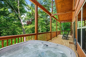 View of the privacy from the hot tub.
