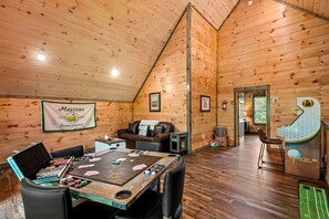 The upstairs is loaded with games and activities for the entire group.