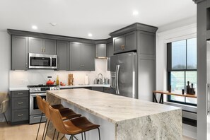 Dine in style in the elegant dining area, seamlessly integrated into our home