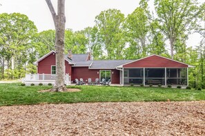 Outdoors, Shelter, Cottage, House, Chair