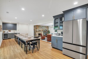 Indoors, Kitchen, Refrigerator, Kitchen Island, Hardwood