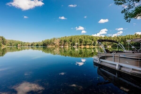 Rent a pontoon to explore Arbutus Lake!