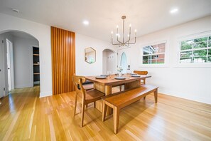 Seating for 8 at the Dining Room Table.
