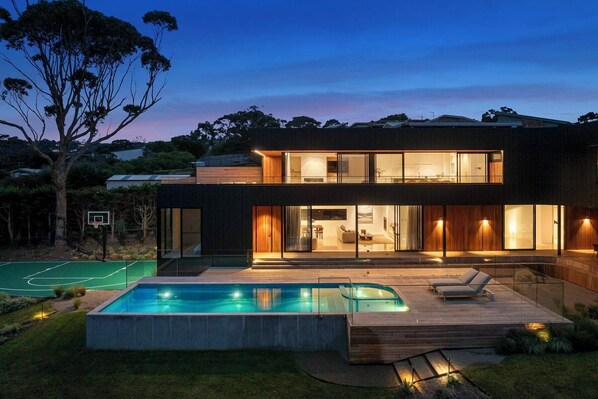 rear of home