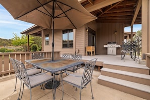 Private patio and deck