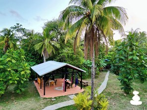 Another great hangout spot, the pavilion includes a barbecue