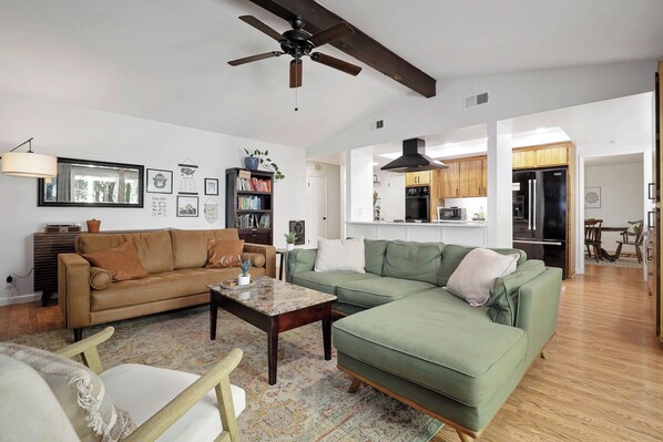 Relax in the spacious living room