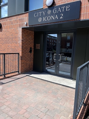 Main entrance to the building