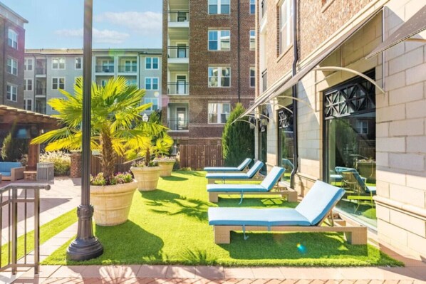 Sun Loungers Near the Pool