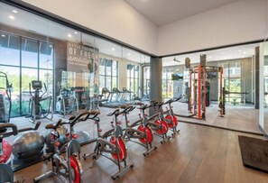 A gym that fun to workout in. Access for all guests.