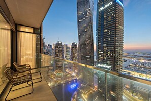 Balcony Oasis: Marvel at stunning skyline views from your private balcony retreat!