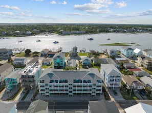 Aerial View of Condo Complex - Canal Side