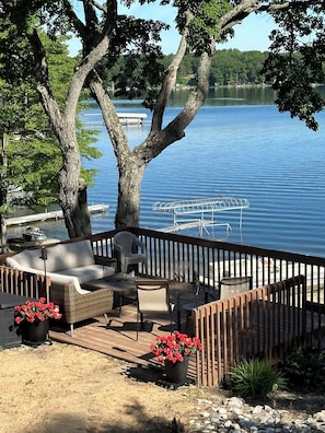 Take it all in on this fabulous deck and  comfy furniture!