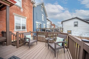 Lounge the day away in the fresh air on the back deck