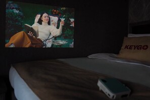 Projector at request &amp; at extra fee.