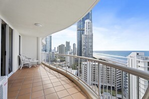 Large open plan balcony allows spectacular sunrises to be enjoyed every morning