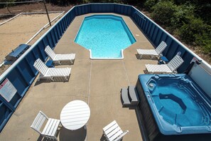 Private pool and hot tub