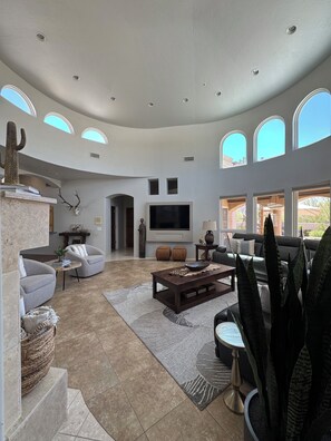The high ceilings bring such a unique feel to this already amazing space