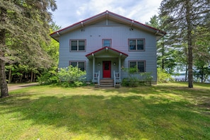 View of the house from the large play field. 