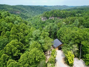 Grand view from the back of the home overlooking the valley.